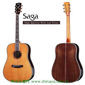 出售SAGA民谣吉他，单板，